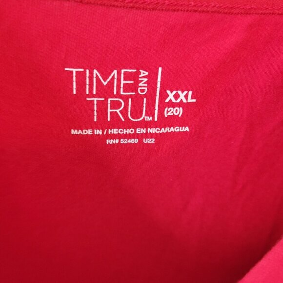 Time Tru Womens Top XXL 20 Plus Camisole Adjustable Spaghetti RED33E - Picture 5 of 7